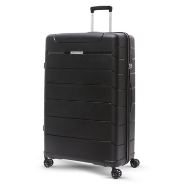 Aerolite XL 32in (144L) Lightweight Polypropylene Hard Shell Suitcase, Extra Large Check-In Luggage with 4 Spinner Wheels, TSA Lock, Waterproof Pocket - Black